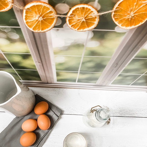 Rustic Orange Garland Cottage Chic (abt 6 ft) - Picture 2 of 6